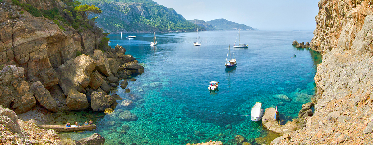 A beautiful small beach named Cala Deià