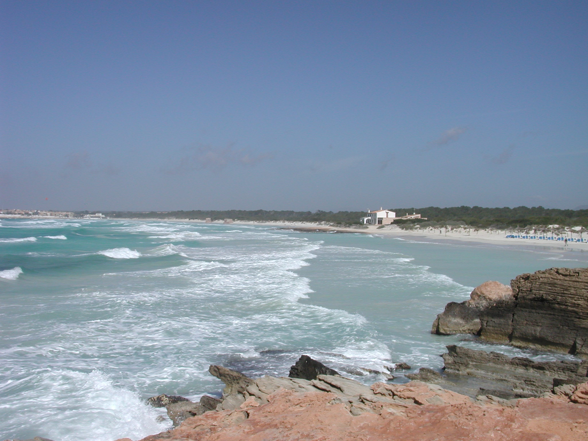 Beautiful, white sandy beach in a nature reserve