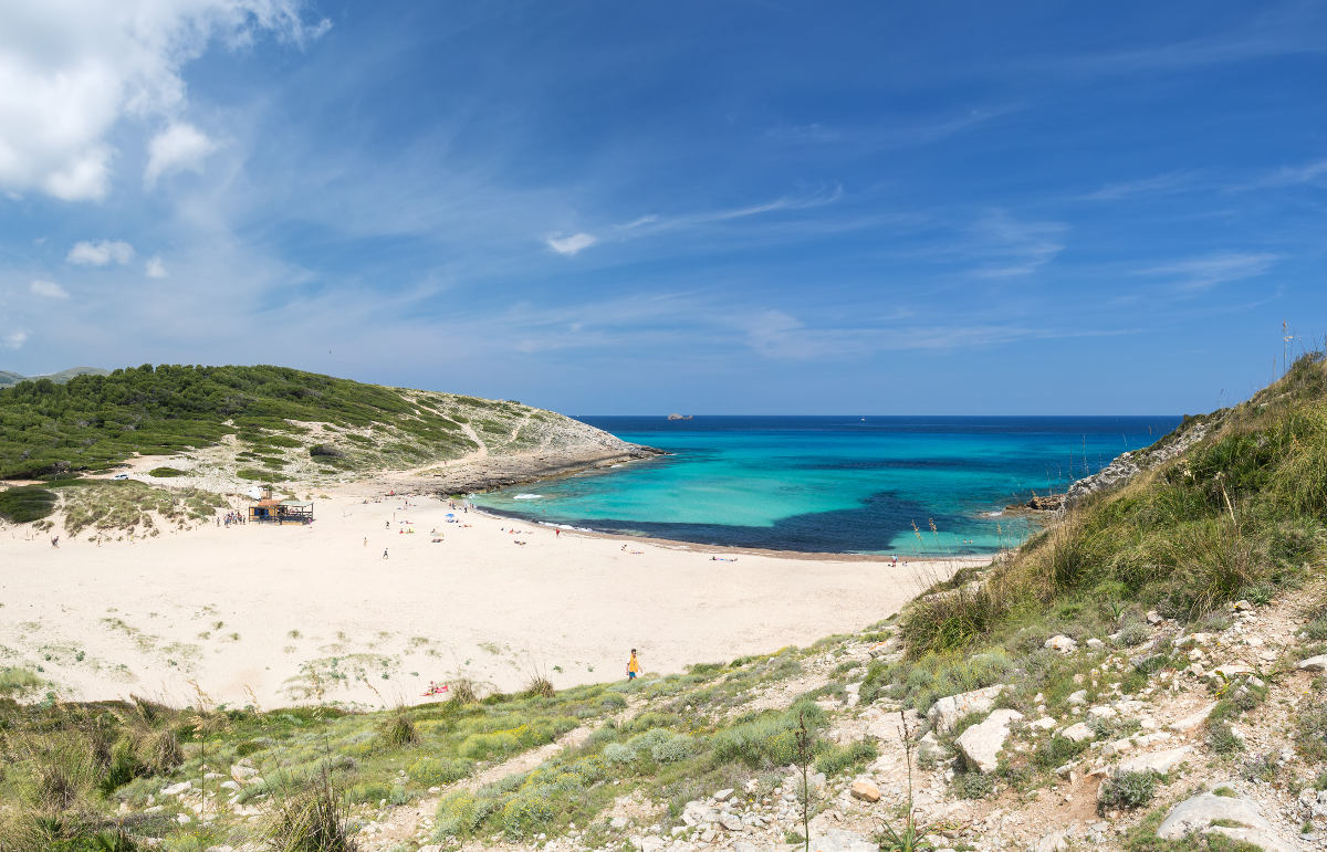 The largest stretch of soft white sand has been brought invitingly by the beautiful Mediterranean Sea
